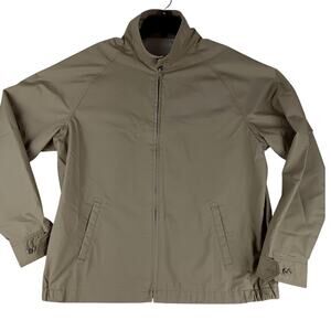 Vintage Walls Lightweight‎ Utility Bomber Jacket Mens XXL Tan Mock Neck Full Zip